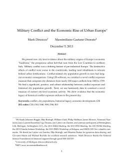 Military Conflict and the Economic Rise of Urban Europe