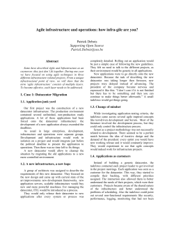 Agile infrastructure and operations: how infra-gile