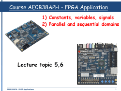 constants, variables, signals. 6. Parallel and sequential domains.