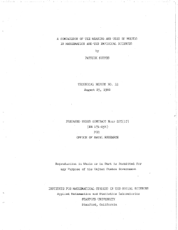 A COMPARISON OF THE MEANING AND USES OF MODELS IN