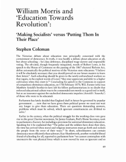 Education Towards Revolution