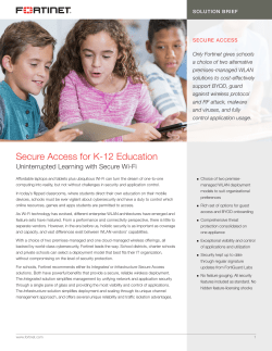 Fortinet K-12 Education Wi