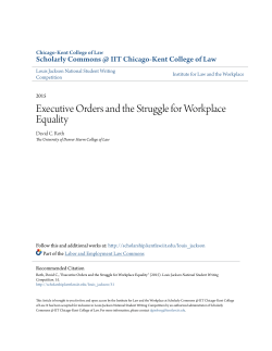Executive Orders and the Struggle for Workplace Equality