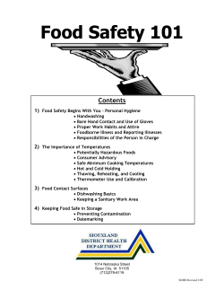 Food Safety 101 - Siouxland District Health