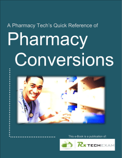 A Pharmacy Tech`s Quick Reference of