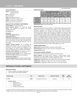 IS 392 • DBN 23K392 Admissions Priorities and