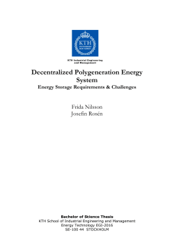 Decentralized Polygeneration Energy System
