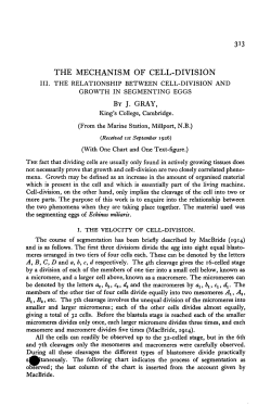 the mechanism of cell-division - Journal of Experimental Biology