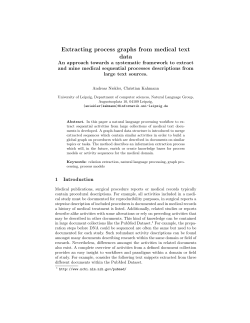 Extracting process graphs from medical text data
