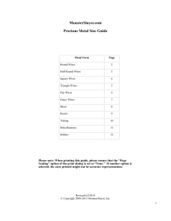 MonsterSlayer.com Precious Metal Size Guide