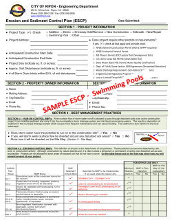 Example ESCP - Swimming Pools