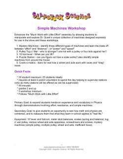 Simple Machines Workshop