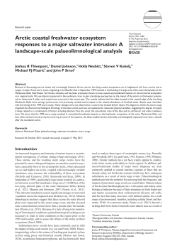 Arctic coastal freshwater ecosystem responses to a major saltwater