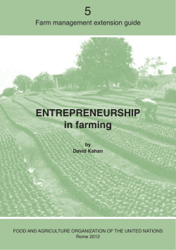 ENTREPRENEURSHIP in farming