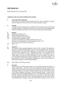 8.0 ammonia and volatile nitrogenous bases