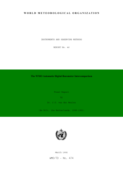 The WMO Automatic Digital Barometer Intercomparison, De Bilt