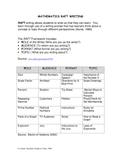 Math RAFT Writing - CSCOPEJournables