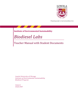 Biodiesel Labs - Loyola University Chicago