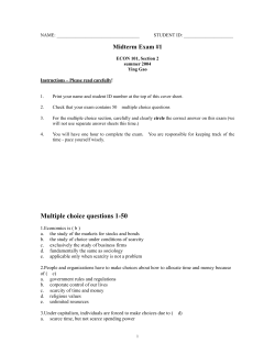 Midterm Exam #1 - Iowa State University Department of Economics