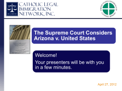 The Supreme Court Considers Arizona v. U.S.