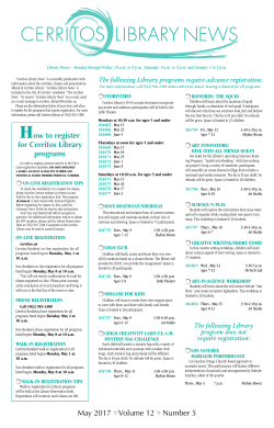 Library News - Cerritos Library