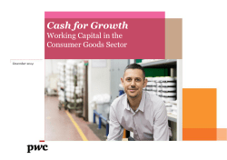 Cash for growth - Working Capital in the Consumer Goods