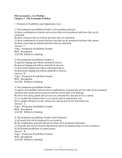 Microeconomics, 12e (Parkin) Chapter 2 The