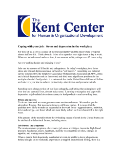 Coping with your job: Stress and depression in