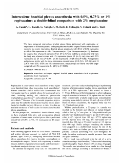 Interscalene brachial plexus anaesthesia with 0.5%, 0.75% or 1
