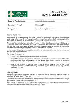 environment levy - Noosa Shire Council
