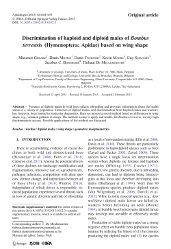 Discrimination of haploid and diploid males of