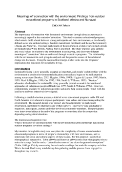 Meanings of `connection` with the environment