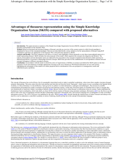 Advantages of thesaurus representation using