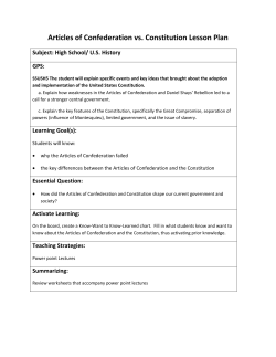 Articles of Confederation vs. Constitution Lesson Plan