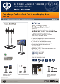 BT8554 B-TECH AUDIO VIDEO MOUNTS Extra Large Back-to
