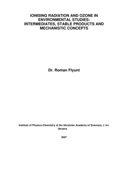 IONISING RADIATION AND OZONE IN