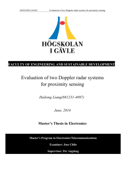 Evaluation of two Doppler radar systems for proximity