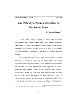 The Obliquity of Signs and Symbols in The Scarlet Letter