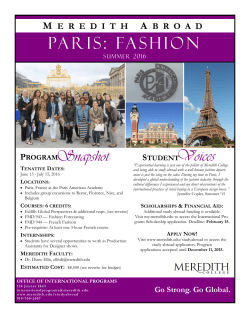 paris: fashion - Meredith College
