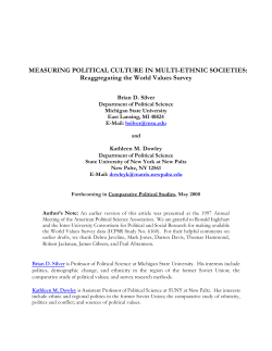 MEASURING POLITICAL CULTURE IN MULTI