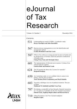 eJournal of Tax Research