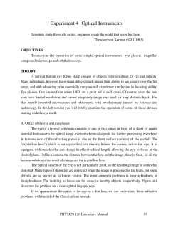 Experiment 4 Optical Instruments