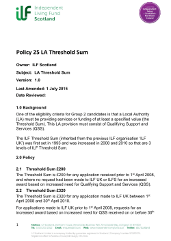 Policy 25 LA Threshold Sum