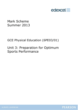 Mark scheme - Edexcel