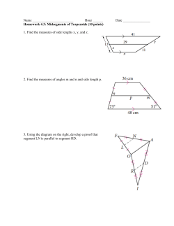 Homework 4.3: Midsegments of Trapezoids (10 points)