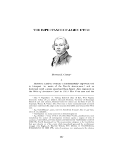 the importance of james otis