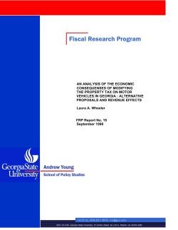 An Analysis of the Economic Consequences of Modifying the