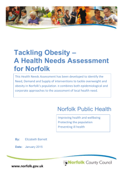 Tackling Obesity – A Health Needs Assessment for Norfolk