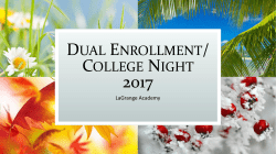 dual enrollment/ college night