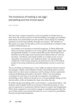 storytelling and the liminal space